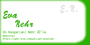 eva nehr business card